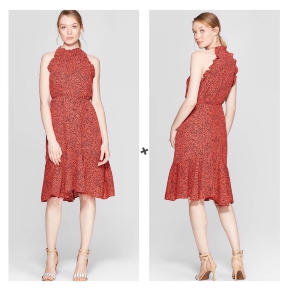 Who What Wear Red Midi Dress